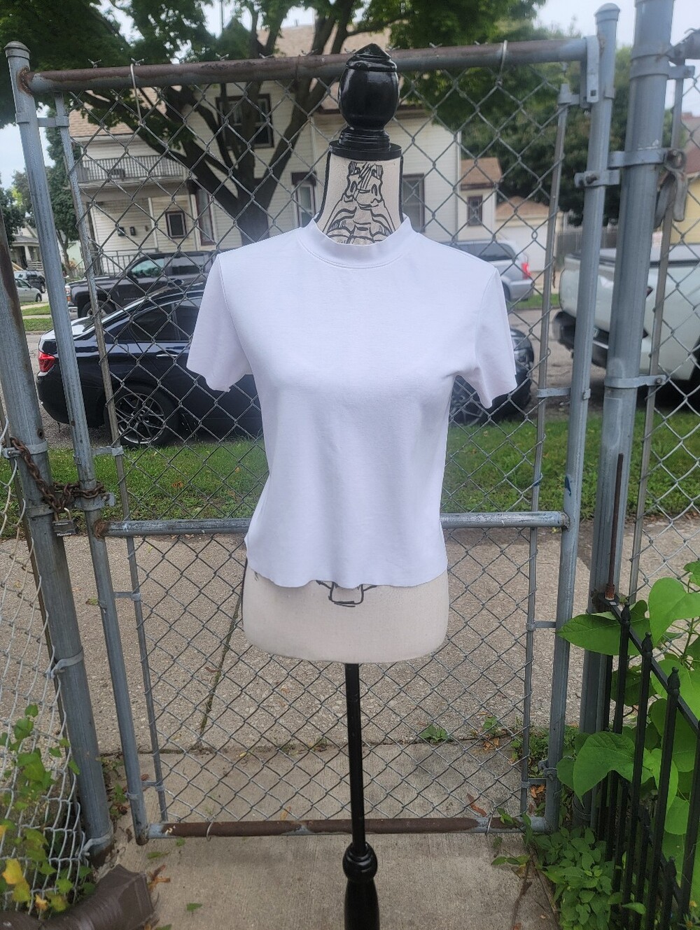 The Row AL400 White Cotton Raw Edge T-Shirt Size S